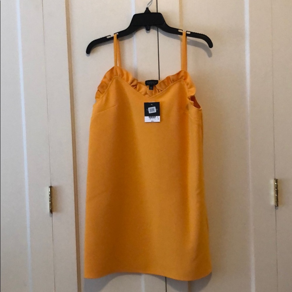 Marigold ruffle dress